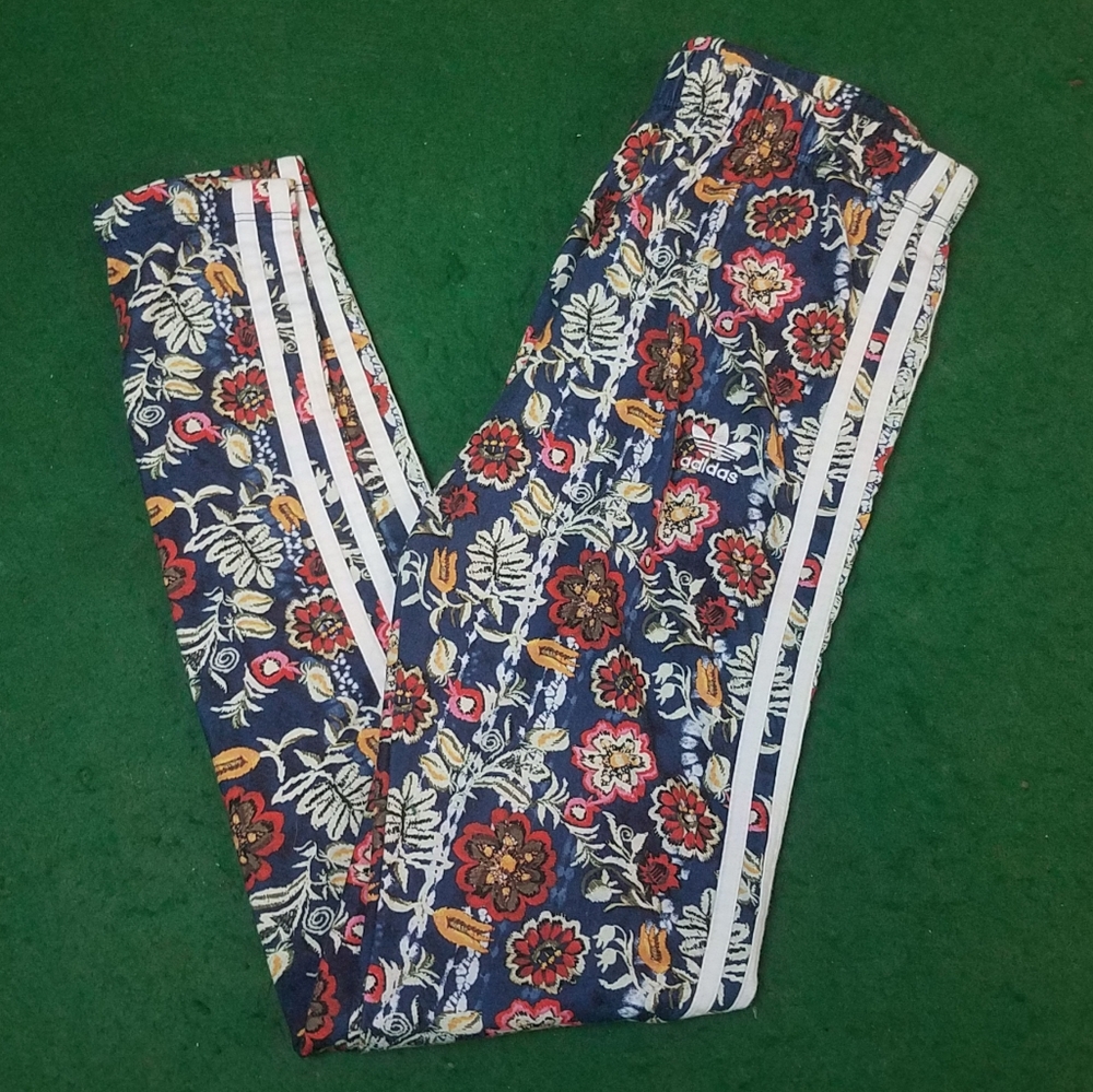 Adidas Floral Sweatpants Womens sz Small Used Vintage